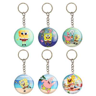 جاکلیدی خندالو مدل باب اسفنجی کد 313B مجموعه 6 عددی