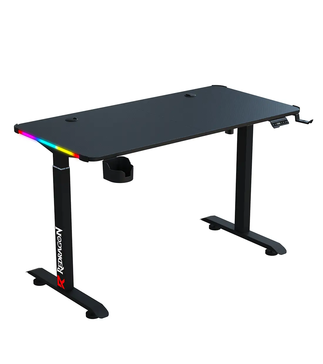 میز گیمینگ موتور دار ردراگون GD-3330-L RGB | تنظیم ارتفاع، طراحی حرفهای 120cm، نورپردازی RGB