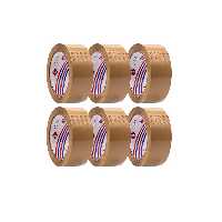 بسته 6 عددی چسب پهن 5 سانتی 90 یارد قهوه ای کایزر