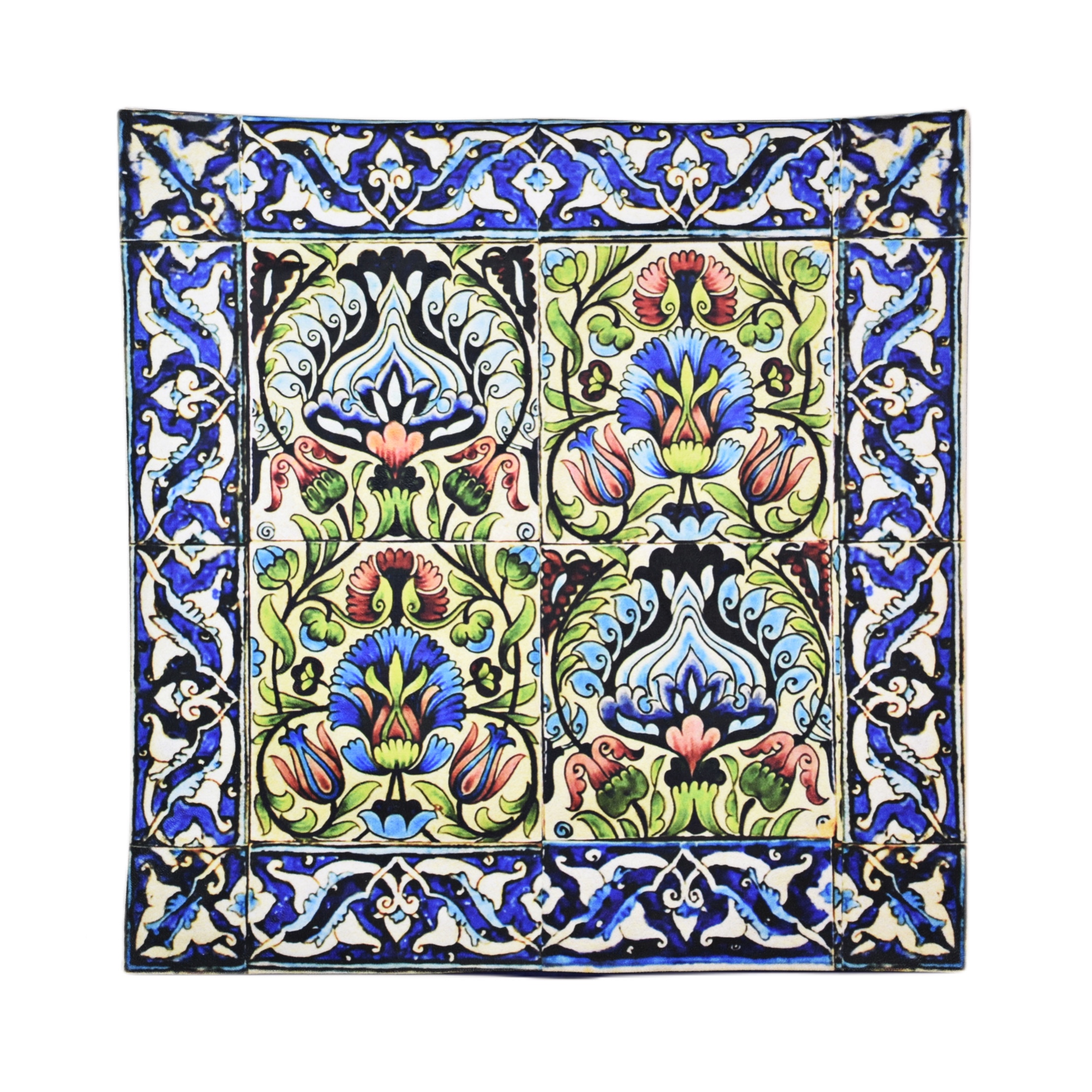 رومیزی مدل مخمل طرح کاشی کد 09