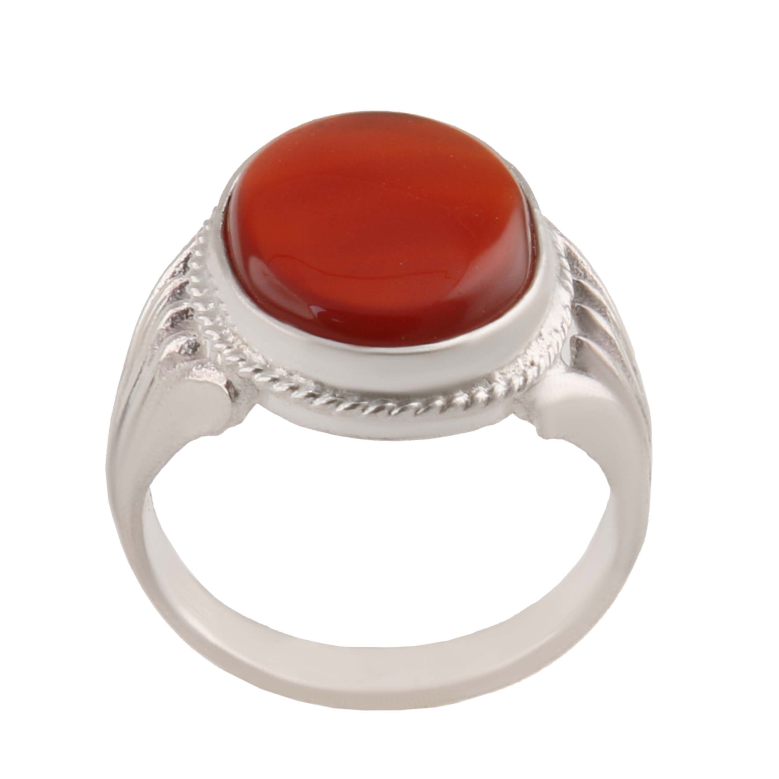 انگشتر نقره مردانه بازرگانی میلادی مدل سنگ عقیق رکاب مدرن کلاسیک کد AM3004