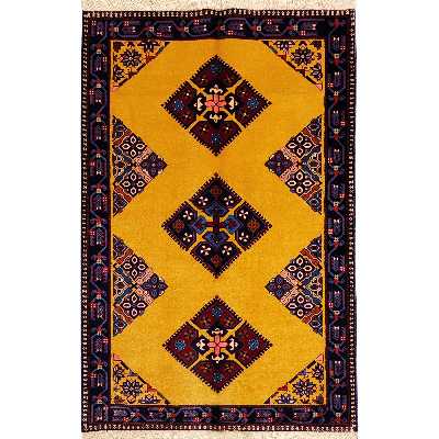 فرش دستبافت یک و نیم متری طرح لوزی کد AA459