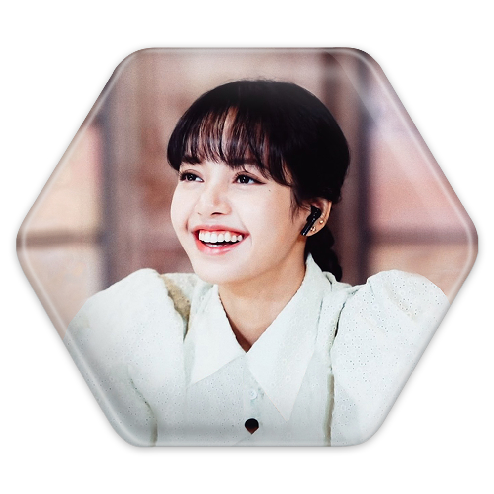 پیکسل خندالو طرح لیسا گروه موسیقی بلک پینک مدل شش ضلعی کد 3621