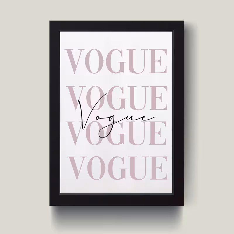 تابلو مدل مینیمال Vogue کد S0620-b | دنیای قاب