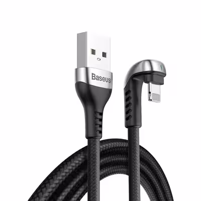 کابل تبدیل USB به لایتنینگ باسئوس مدل U-Shaped Green Lamp طول 1 متر