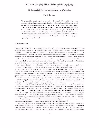 خرید و دانلود نسخه کامل کتاب Differential Forms in Geometric calculus