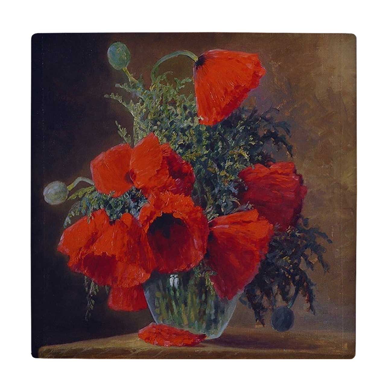  کاشی کارنیلا طرح نقاشی گلدان گل کد wkk605