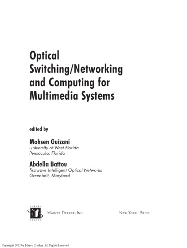 خرید و دانلود نسخه کامل کتاب Optical switching/networking and computing for multimedia systems