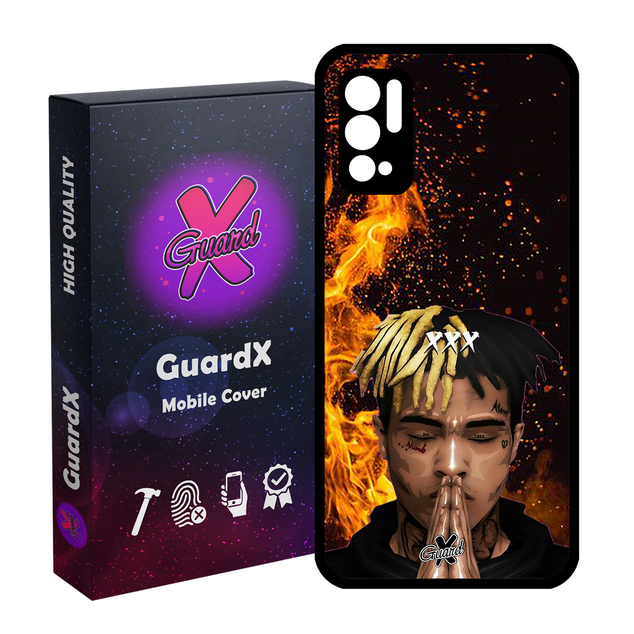 کاور گارد ایکس طرح Tentaction مدل Glass10366 مناسب برای گوشی موبایل شیائومی Redmi Note 10 5G / Poco M3 Pro