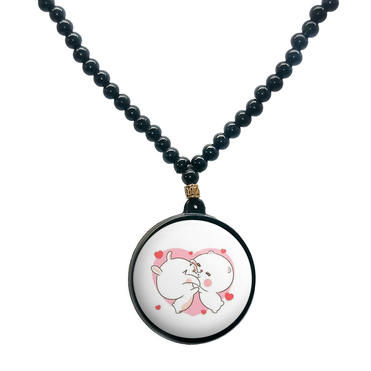 گردنبند پرمانه طرح عاشقانه کد pmd.5313 مدل دو طرفه