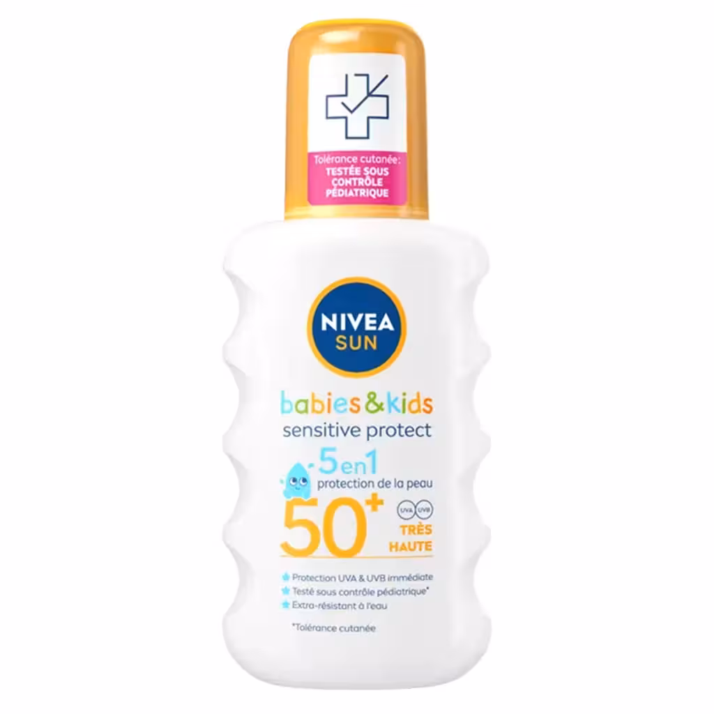 اسپری ضد آفتاب نیوا SPF50 مناسب پوست حساس 200میل Nivea