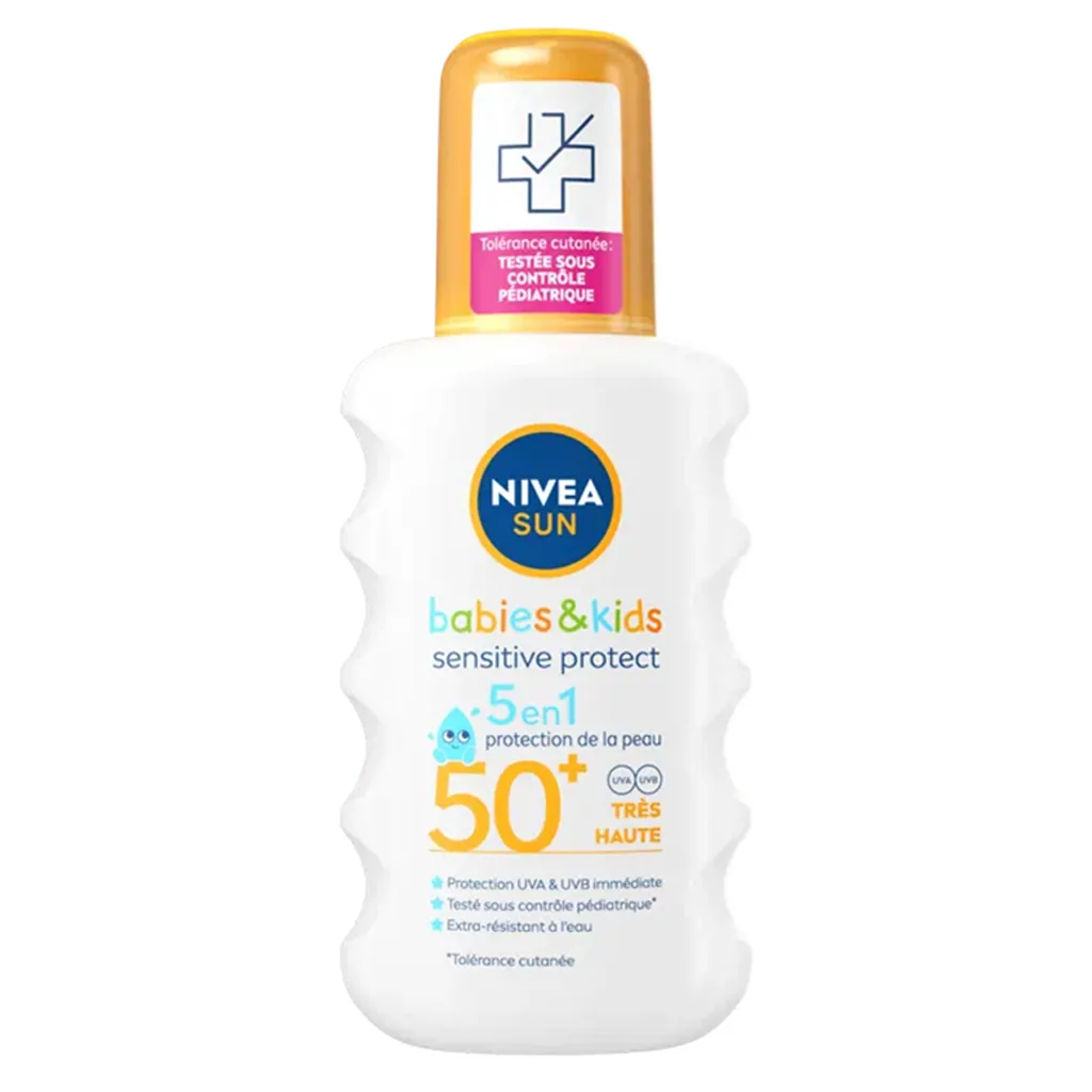 اسپری ضد آفتاب نیوا SPF50 مناسب پوست حساس 200میل Nivea