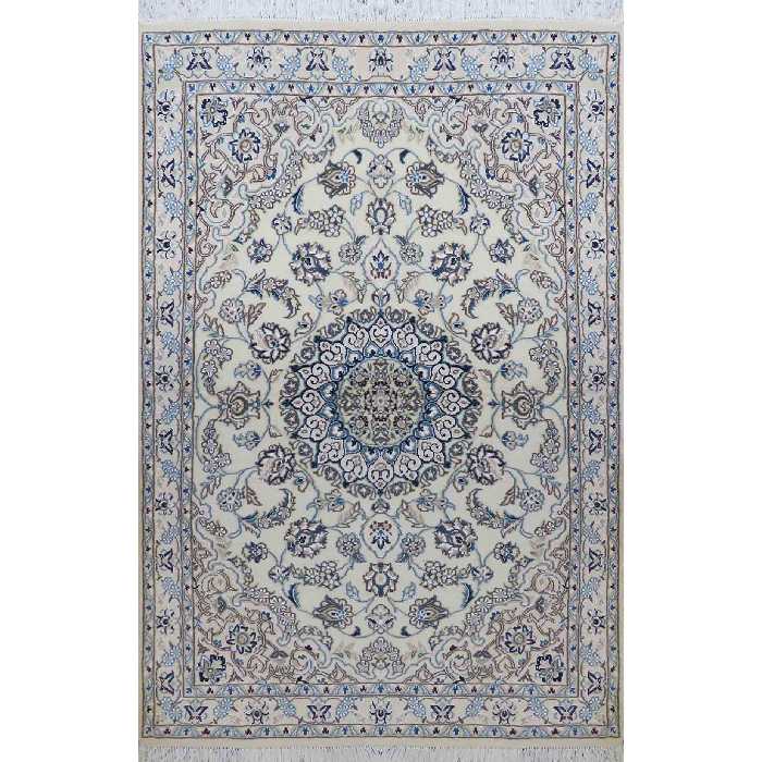 فرش دستبافت یک ونیم متری مدل نایین کد ۱۴