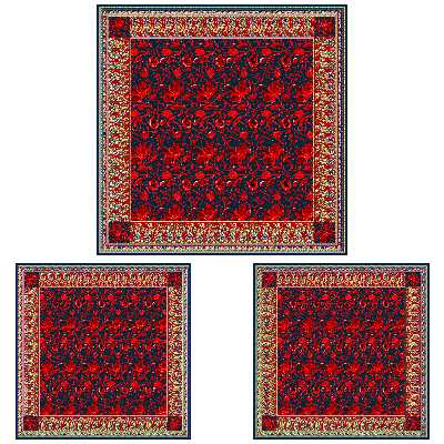 ست رومیزی سه تکه طرح سنتی کد9982.1