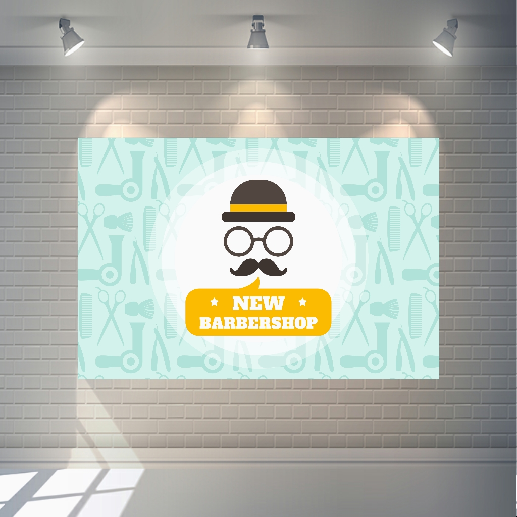 تابلو بوم طرح آرایشگاه مردانه مدل SDB8808