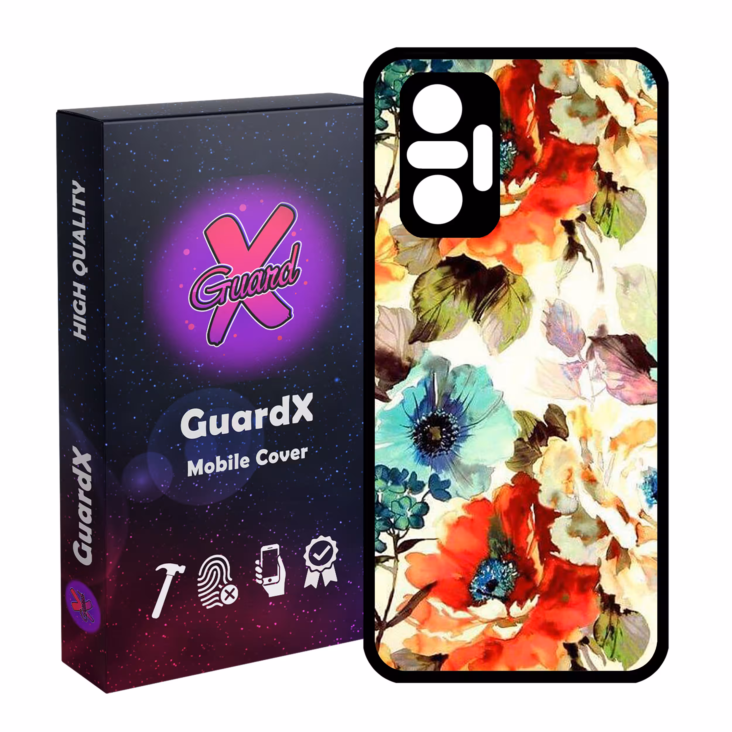 کاور گارد ایکس طرح گل مدل Glass10405 مناسب برای گوشی موبایل شیائومی Redmi Note 10 Pro / Note 10 Pro Max