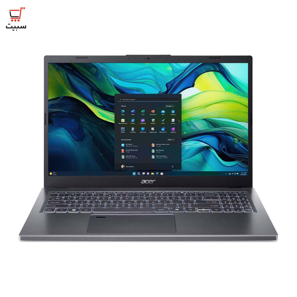 لپ تاپ 15.6 اینچی ایسر مدل Aspire 15 A15-41M-R52Y R7 8840HS 40G 2T SSD Radeon FHD