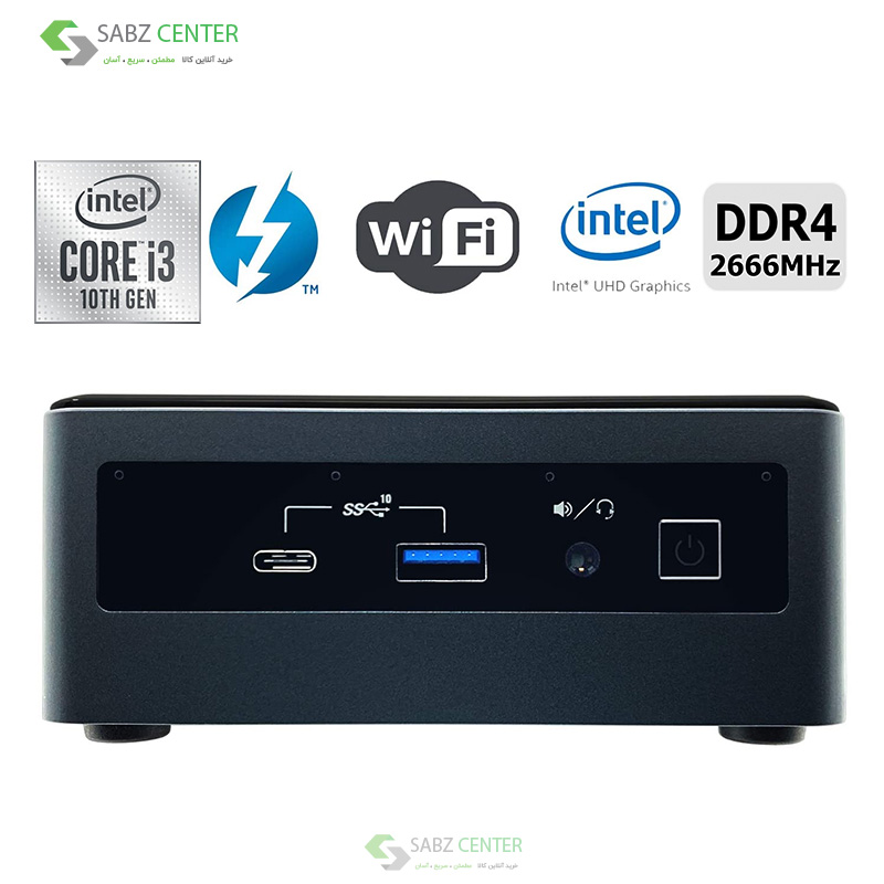 کامپیوتر کوچک اینتل NUC10i3FNH 4GB 1TB SSD