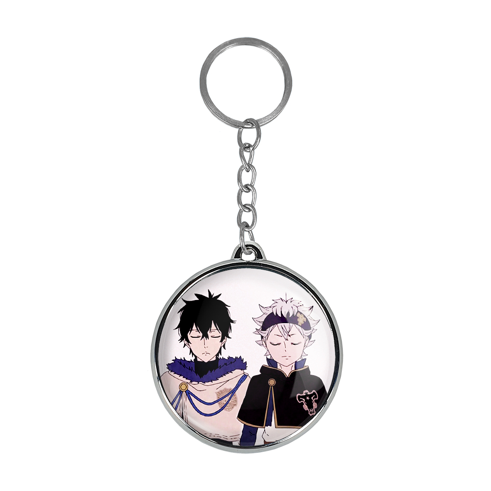 جاکلیدی خندالو طرح شبدر سیاه و آستا و یونو انیمه بلک کلاور Black Clover مدل دوطرفه کد 1173211734