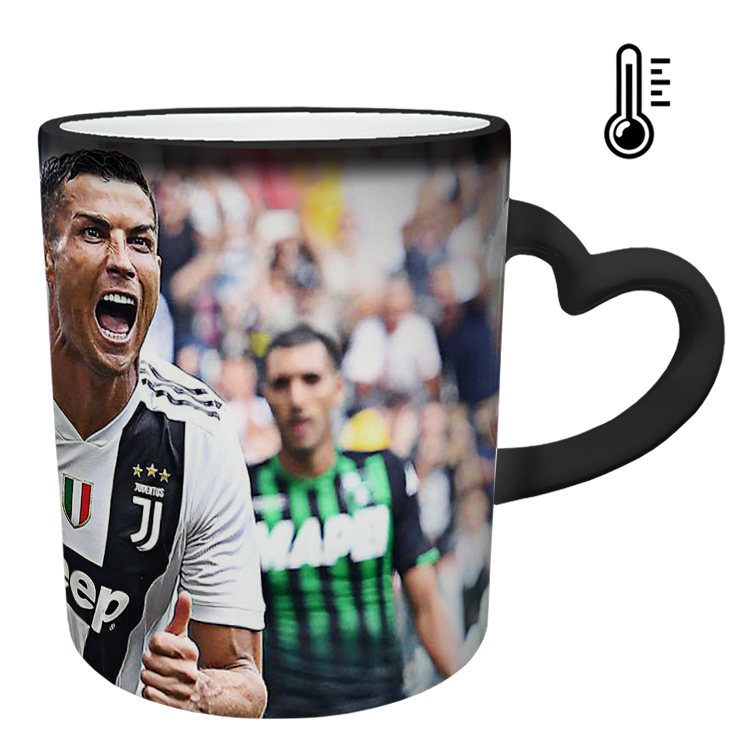 ماگ حرارتی مدل دسته قلبی طرح رونالدو کد 163