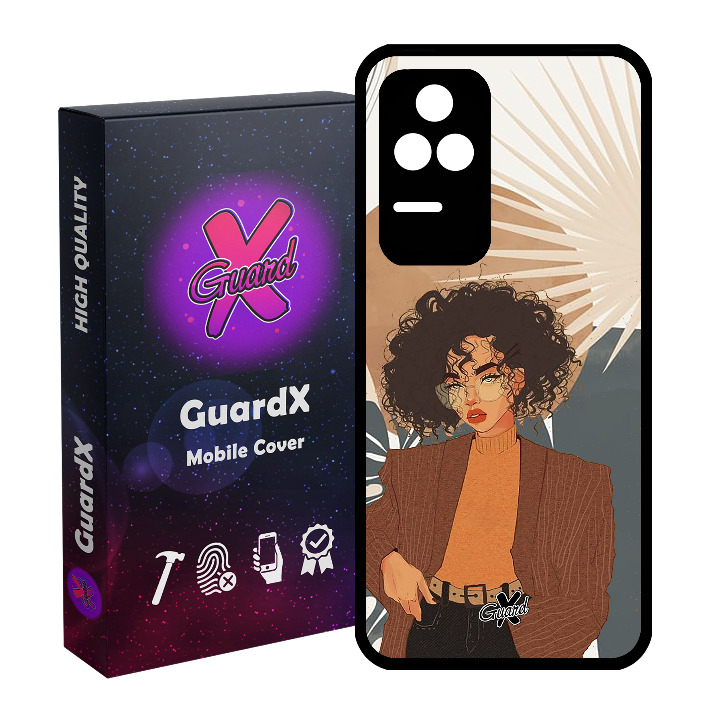 کاور گارد ایکس طرح Girl مدل Glass10369 مناسب برای گوشی موبایل شیائومی Poco F4/Redmi K40S