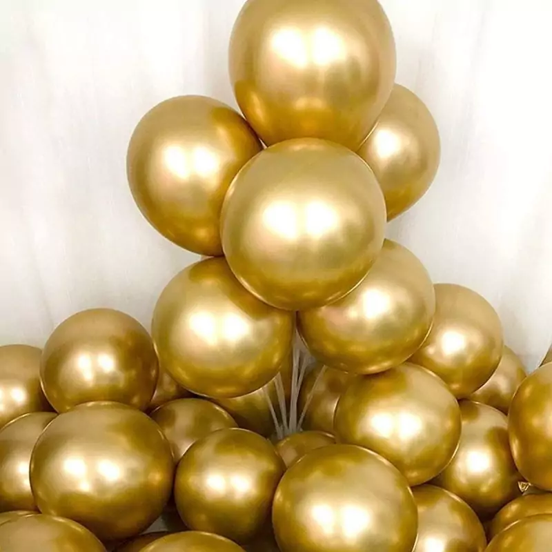 بادکنک کروم طلایی  12 اینچ