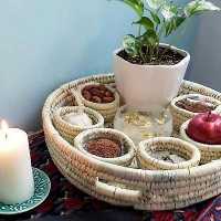 صنایع دستی حصیری ست پذیرایی حصیری