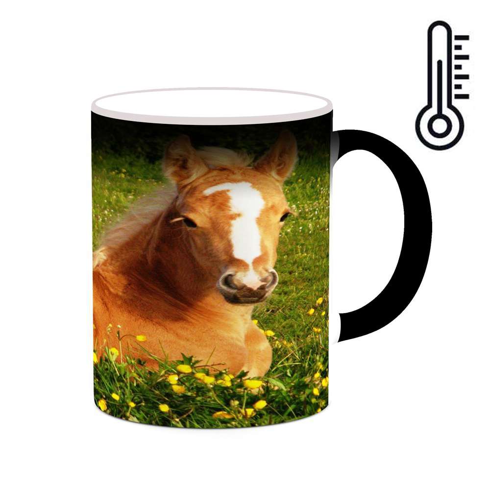 ماگ حرارتی کاکتی طرح اسب مدل mgh24309