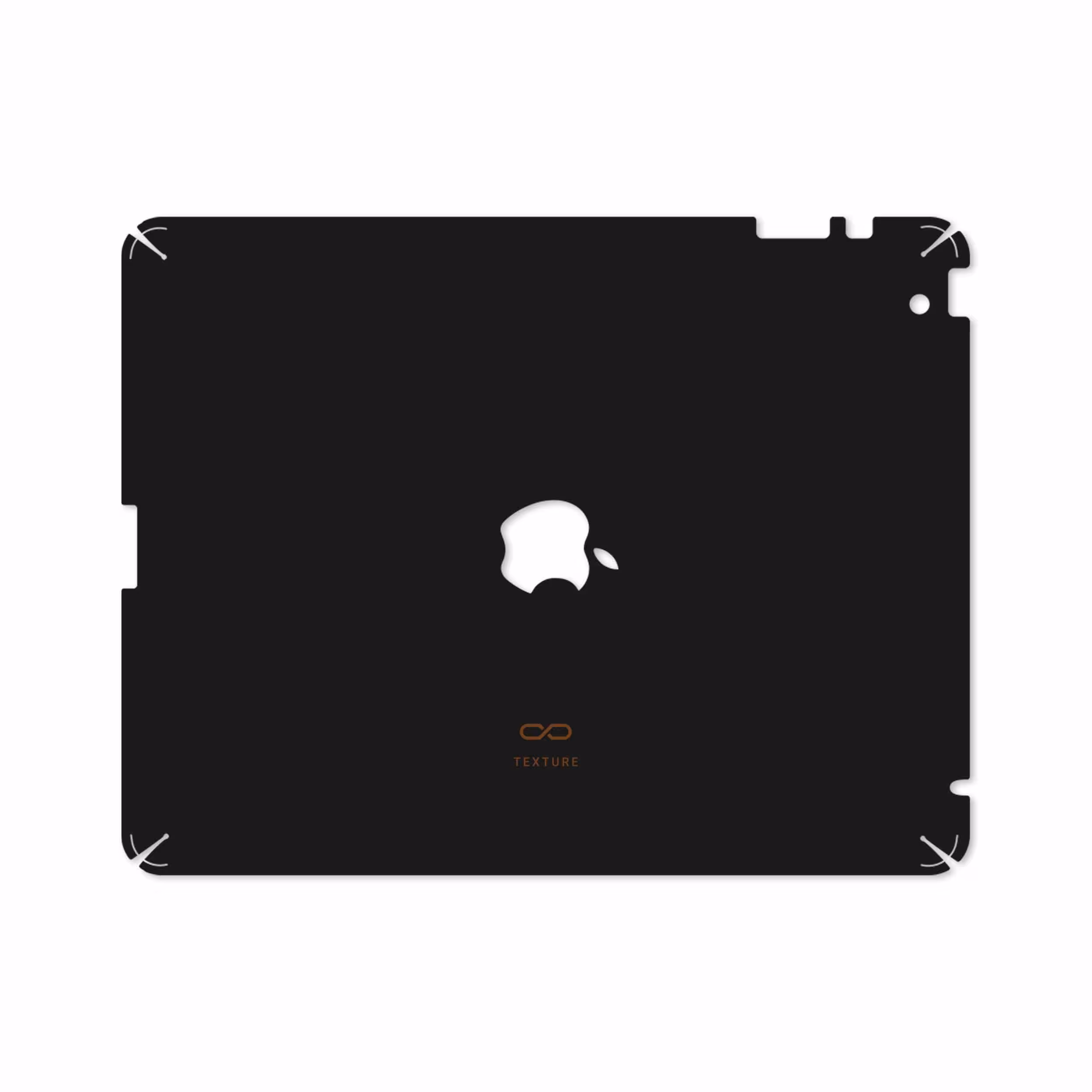 برچسب پوششی ماهوت مدل Matte-Black مناسب برای تبلت اپل iPad 2 2011 A1396