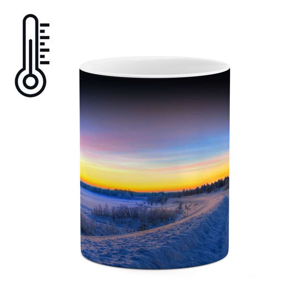 ماگ حرارتی کاکتی طرح منظره برفی مدل mgh14885