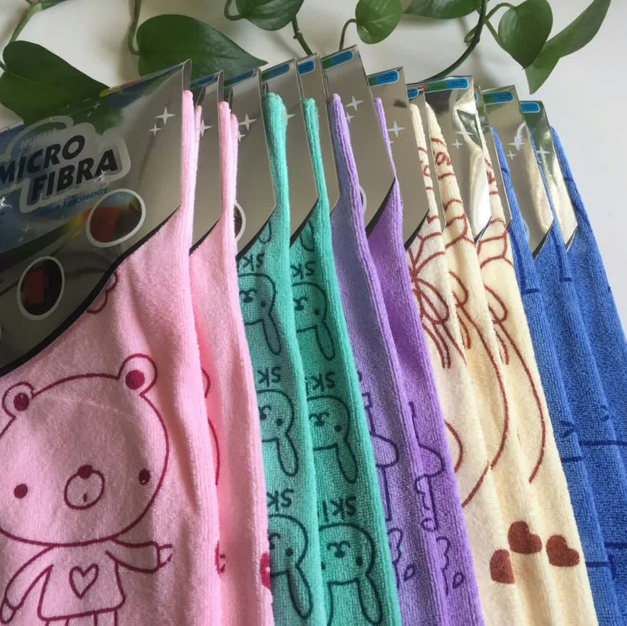 دستمال تنظیف حوله ای خرگوشی 12 عدد در ابعاد 30در 30