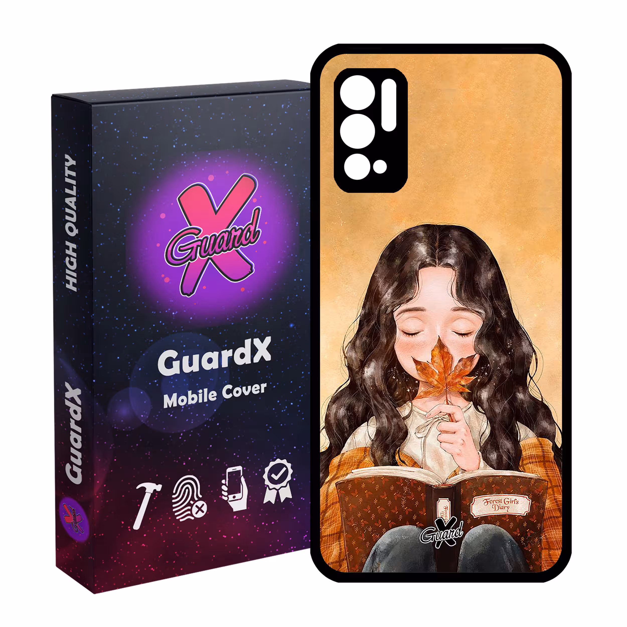کاور گارد ایکس طرح Girl مدل Glass10223 مناسب برای گوشی موبایل شیائومی Redmi Note 10 5G / Poco M3 Pro