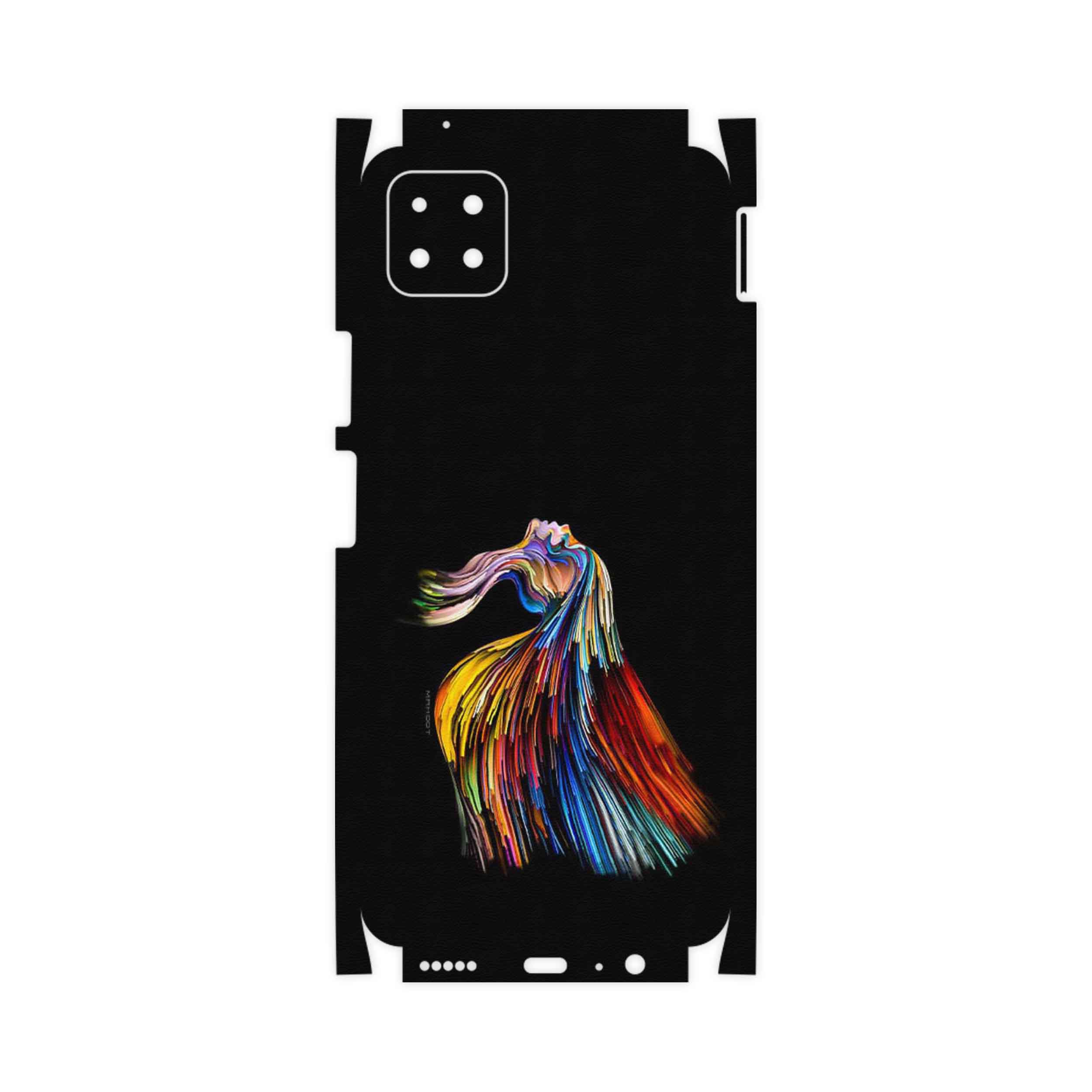 برچسب پوششی ماهوت مدل Rainbow Hair Digital Art-FullSkin مناسب برای گوشی موبایل هوآوی Nova Y60