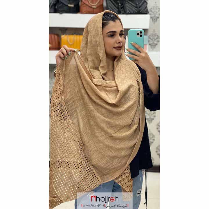 اطلاعات ، قیمت و خرید شال کرم نخی سنگشور کد A65