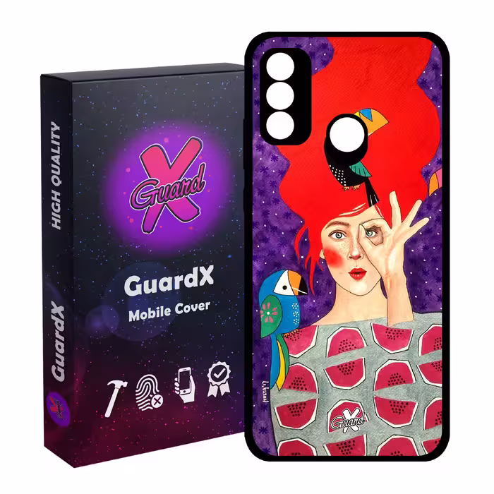 کاور گارد ایکس طرح Girl مدل Glass10153 مناسب برای گوشی موبایل هوآوی P Smart 2020