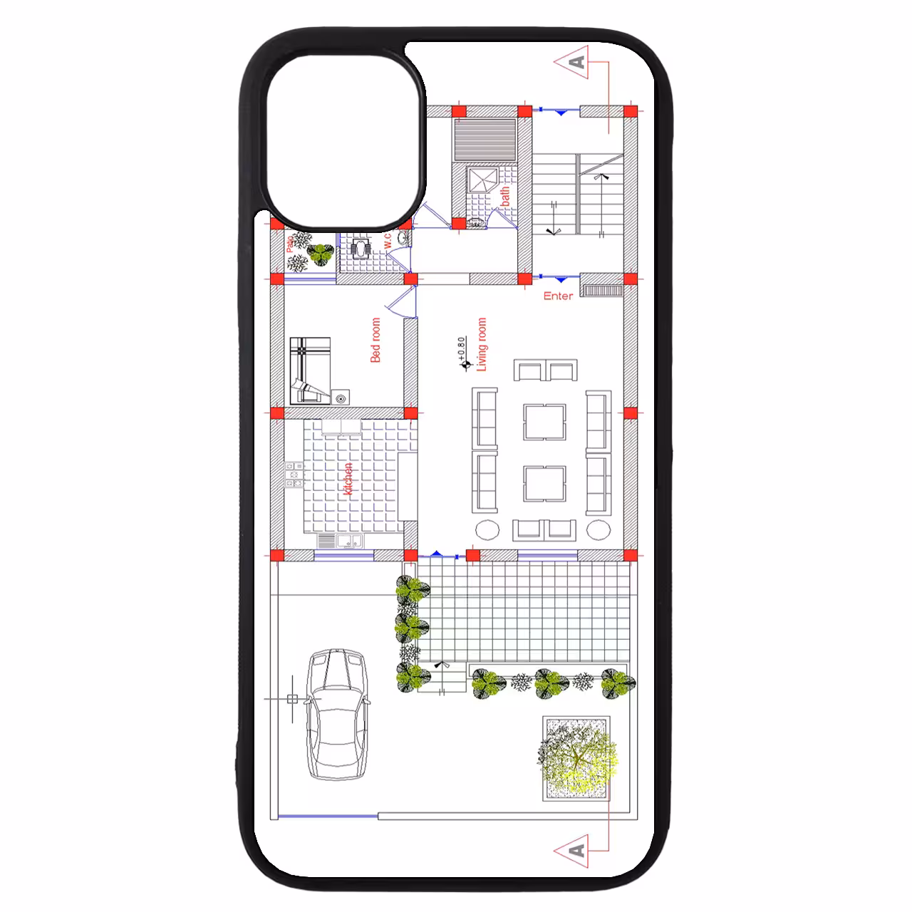کاور طرح نقشه کد 1105354 مناسب برای گوشی موبایل اپل iphone 11 pro