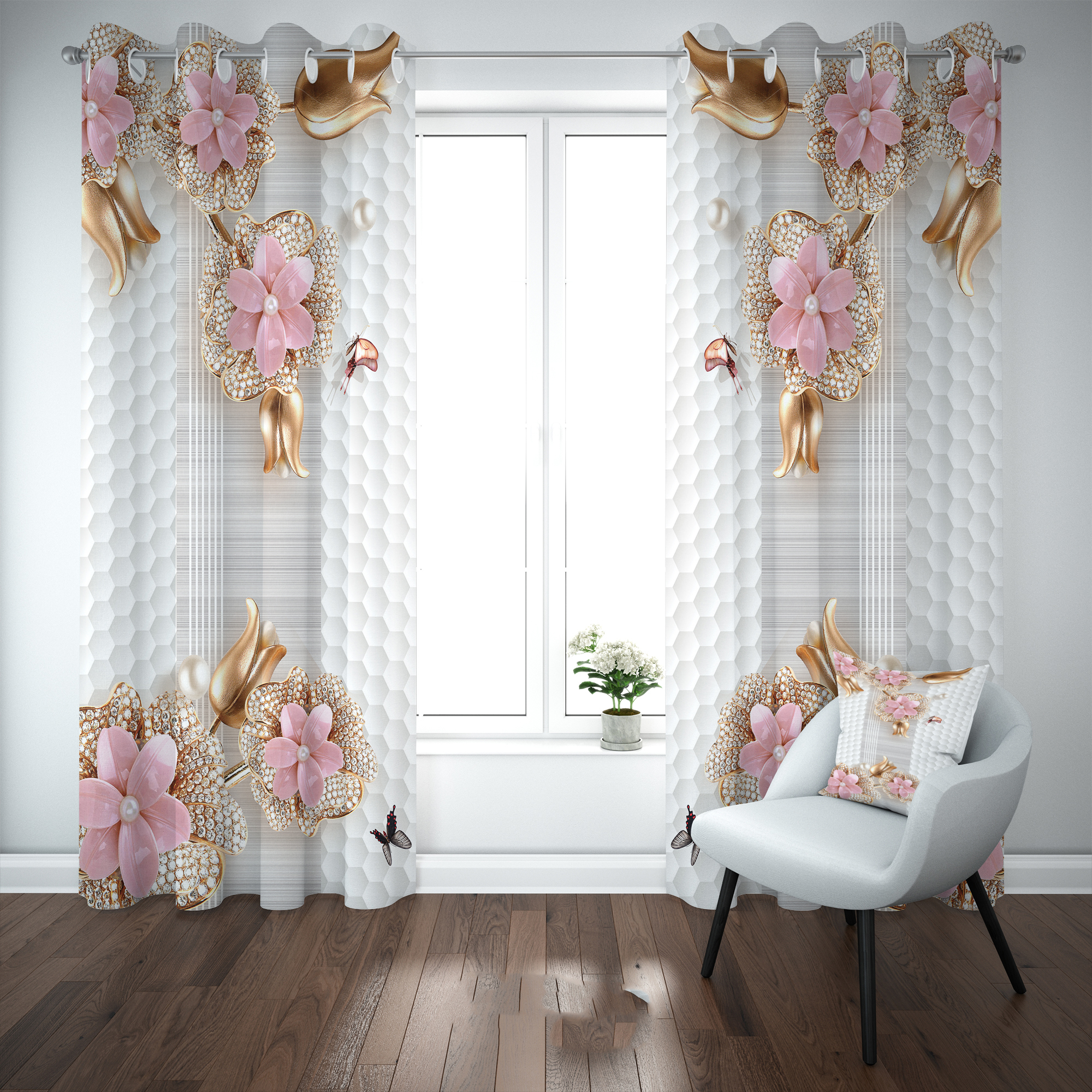 پرده مدل b1322 سایز 140×280 سانتی متر