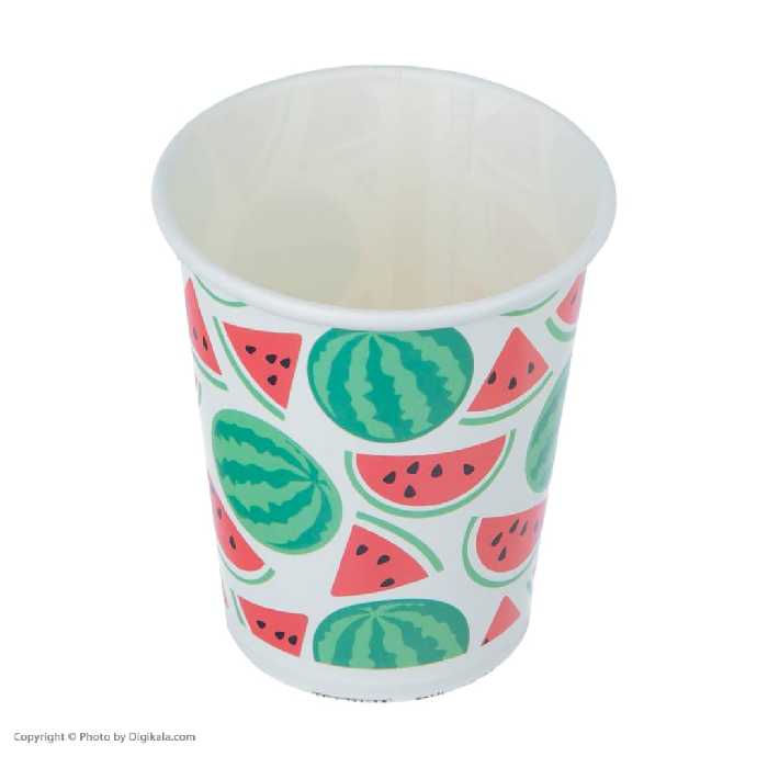 لیوان یکبار مصرف تیروژ مدل کاغذی کد LIVK10A بسته 10 عددی