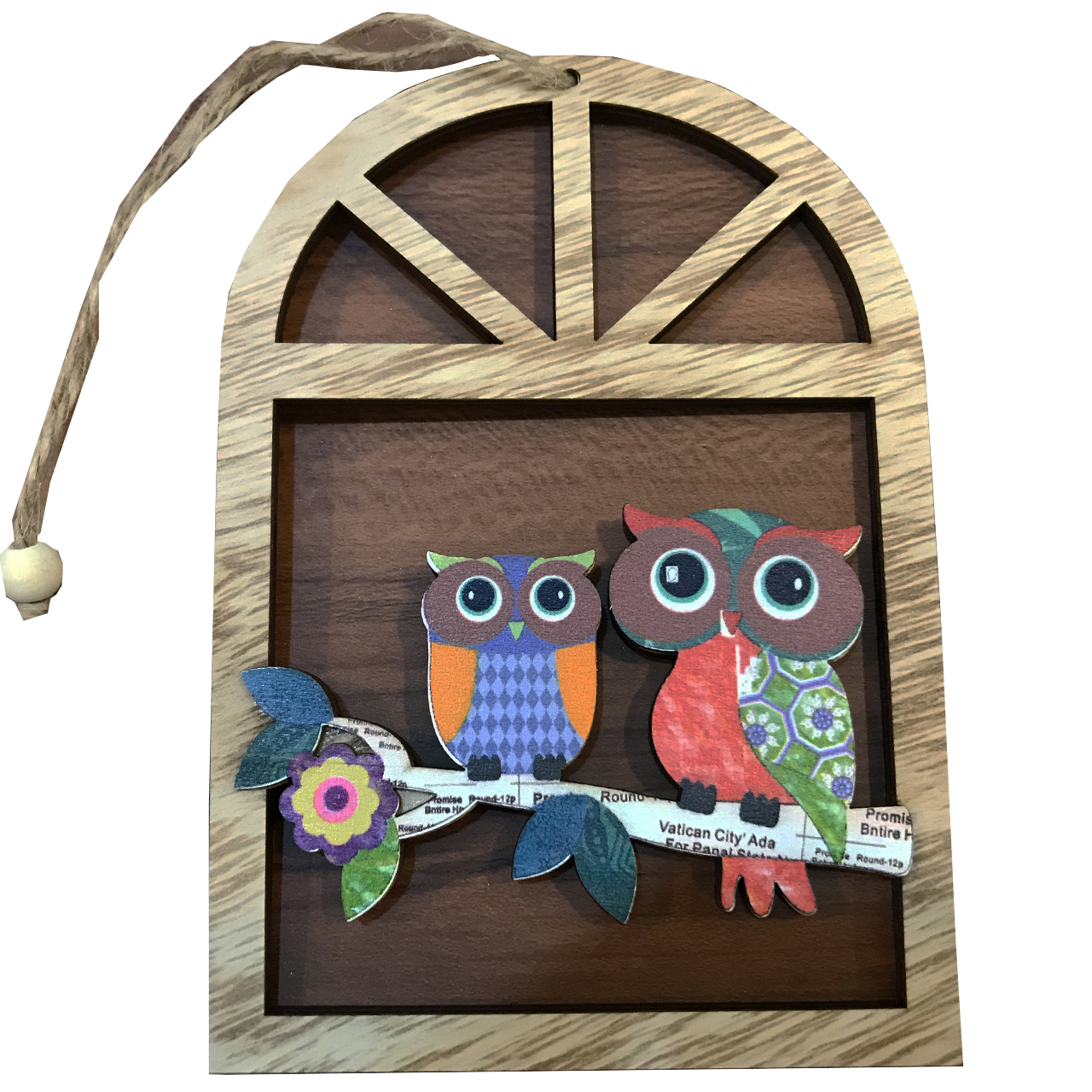 آویز تزیینی مدل O001 طرح جغد