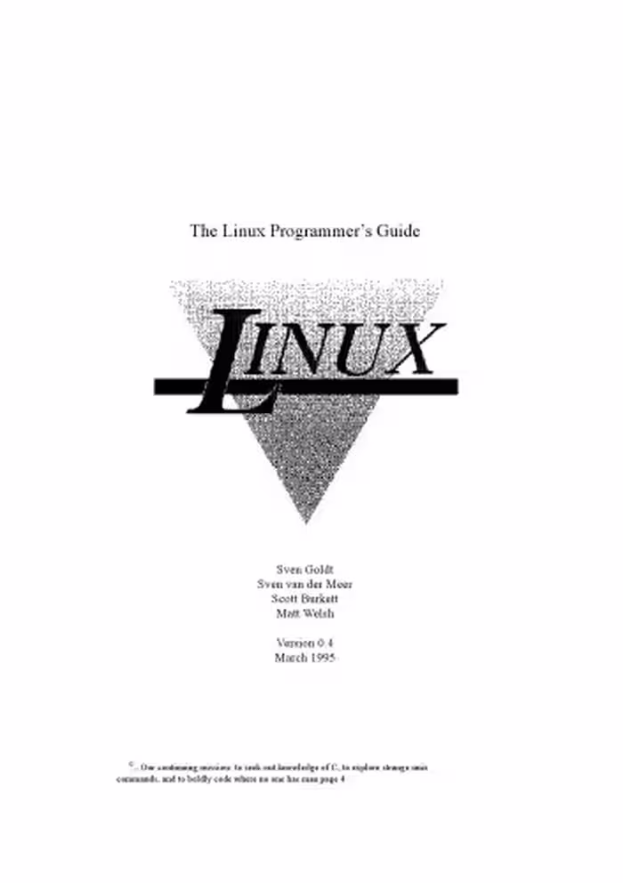 خرید و دانلود نسخه کامل کتاب The Linux programmer's guide
