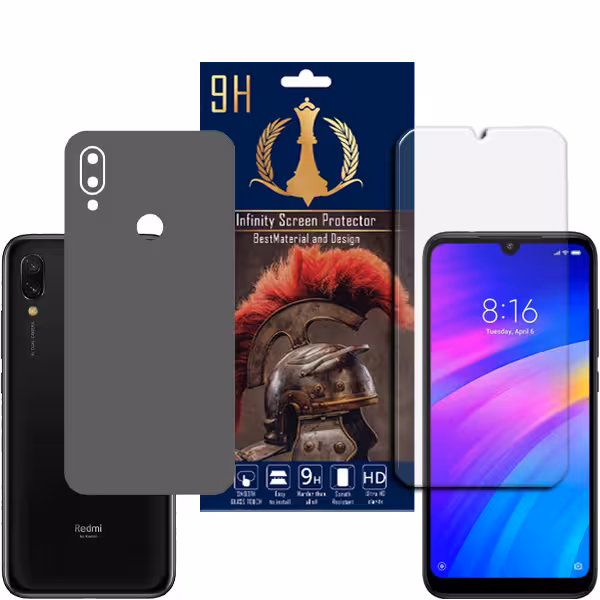 برچسب پوششی اینفینیتی مدل PRO MAX مناسب برای گوشی موبایل شیائومی REDMI 7 به همراه محافظ صفحه نمایش