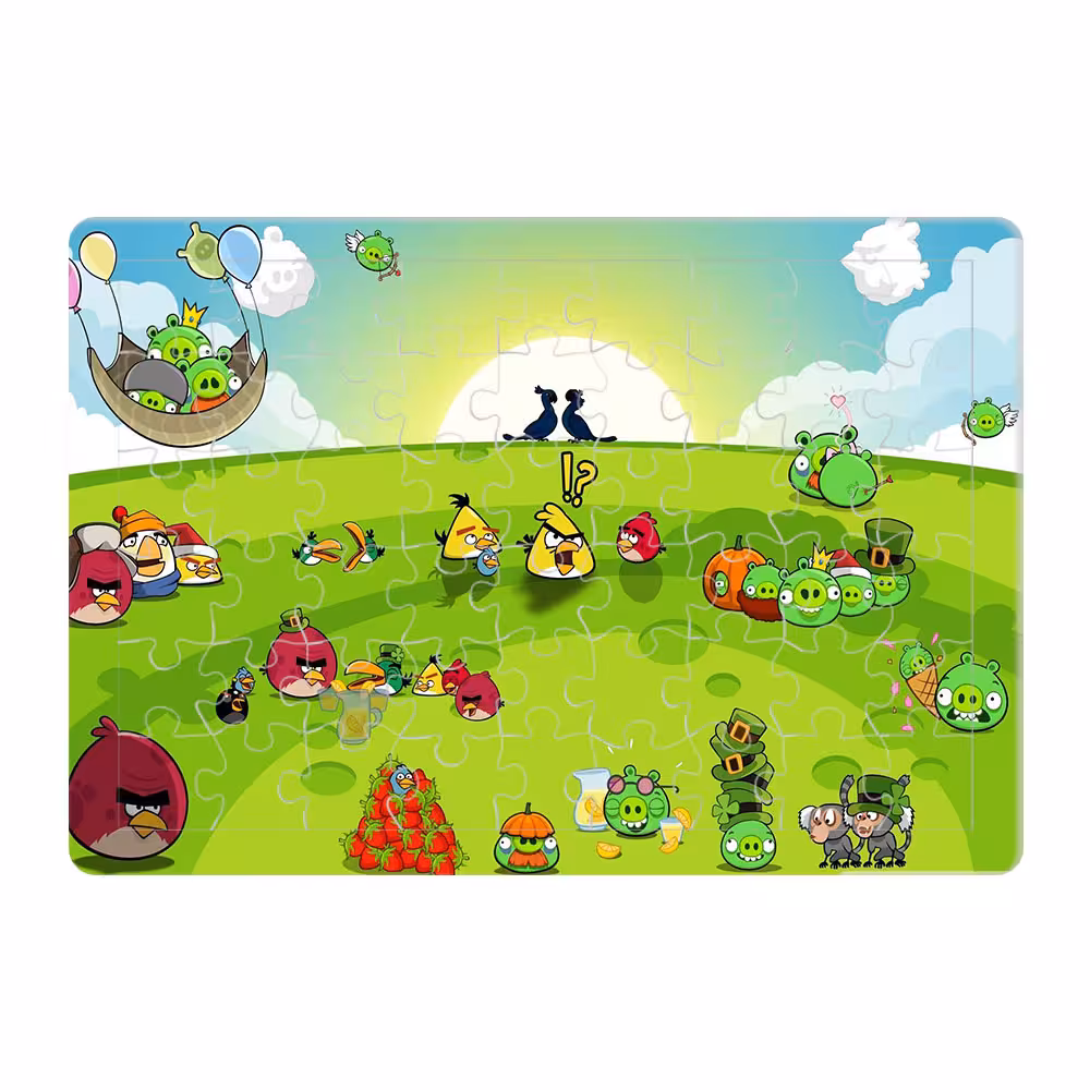 پازل 54 تکه کودک طرح Angry Birds مدل P124