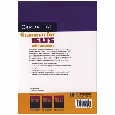 کتاب Cambridge Grammar for IELTS اثر Diana Hopkins انتشارات کمبریج 