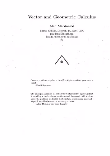 خرید و دانلود نسخه کامل کتاب Vector and Geometric Calculus