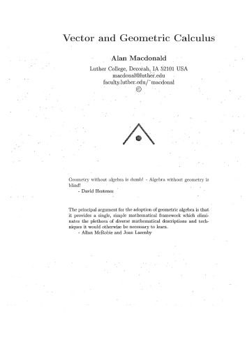 خرید و دانلود نسخه کامل کتاب Vector and Geometric Calculus