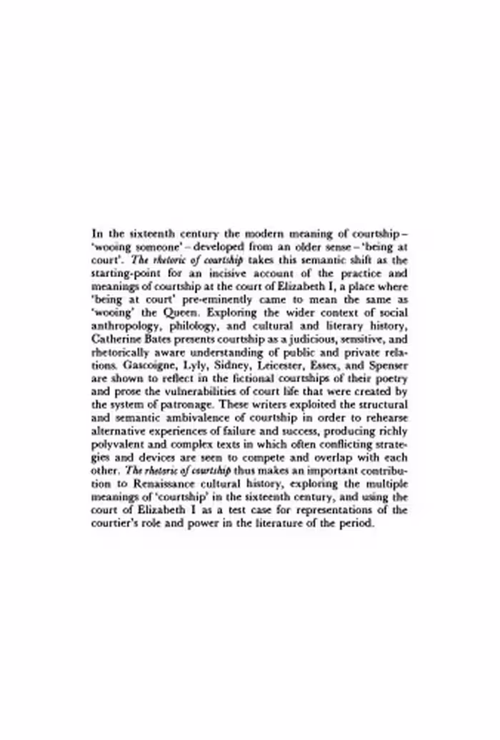 خرید و دانلود نسخه کامل کتاب The Rhetoric of Courtship in Elizabethan Language and Literature