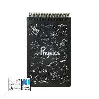 دفتر یادداشت A6 فیزیک مشکی جلد سخت