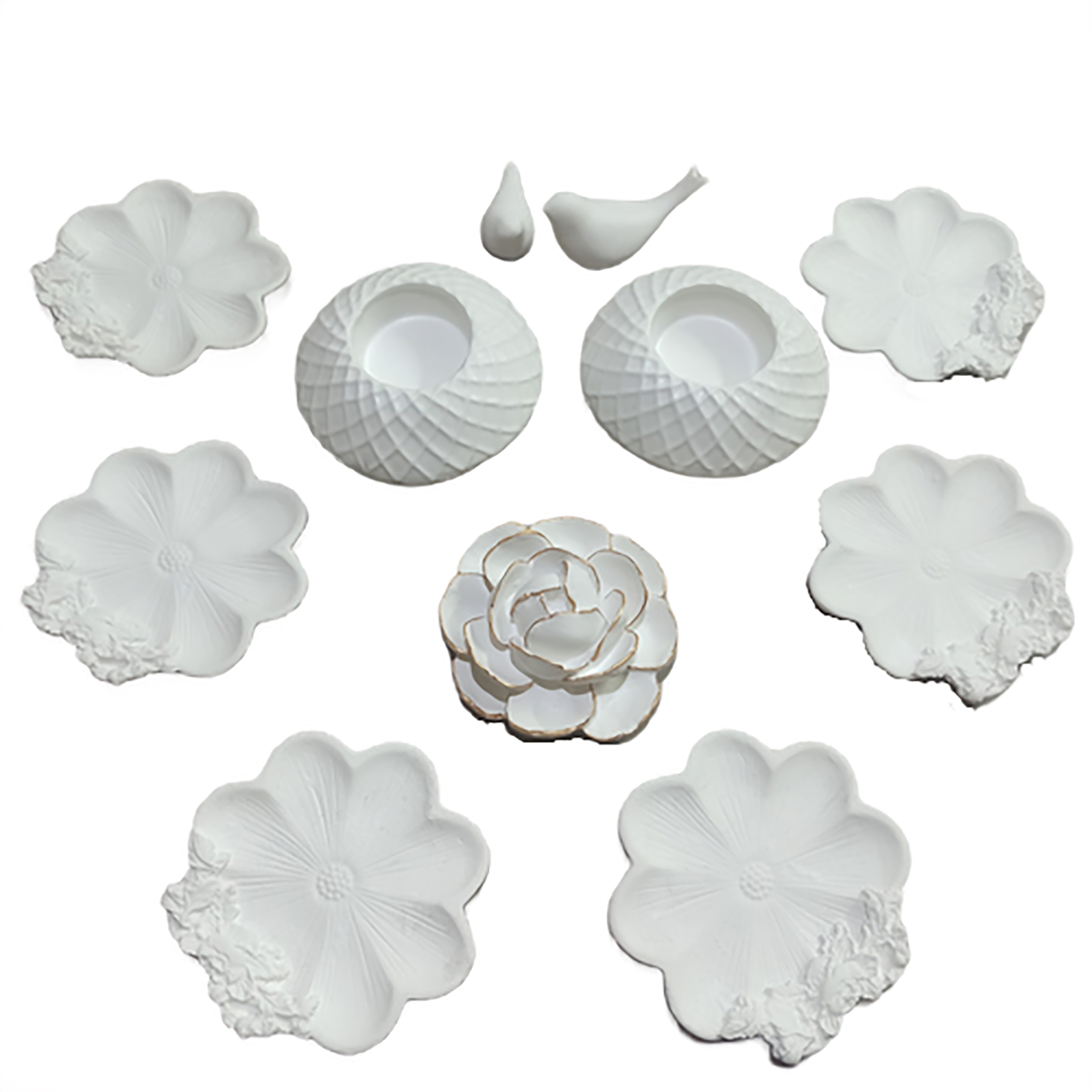 مجموعه ظروف هفت سین 11 پارچه کد 02 به همراه نعلبکی و جاعودی