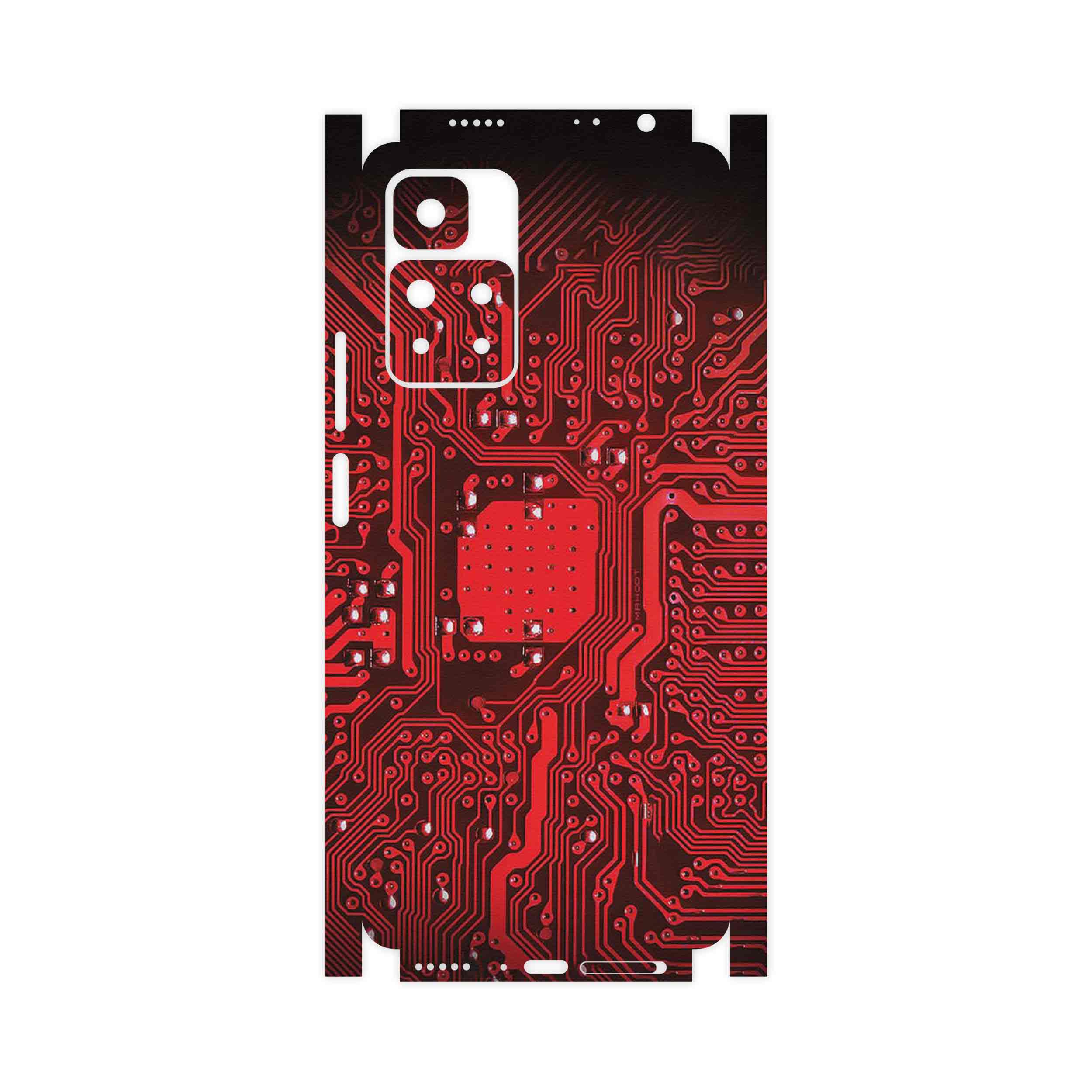برچسب پوششی ماهوت مدل Red_Printed_Circuit_Board-FullSkin مناسب برای گوشی موبایل شیائومی Redmi Note 11 Pro Plus 5G