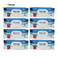 دستمال مرطوب ایزی لایف مدل 001 بسته 8 عددی